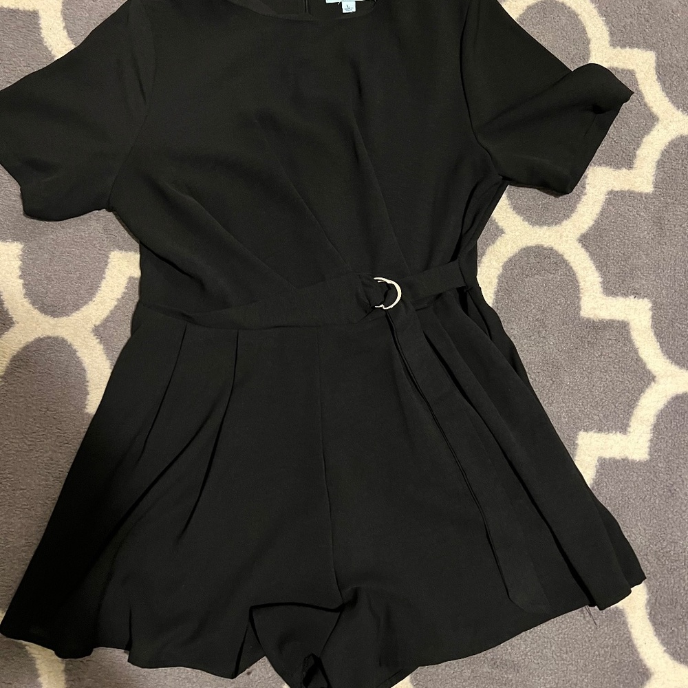 Black short romper